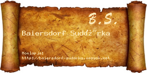 Baiersdorf Sudárka névjegykártya